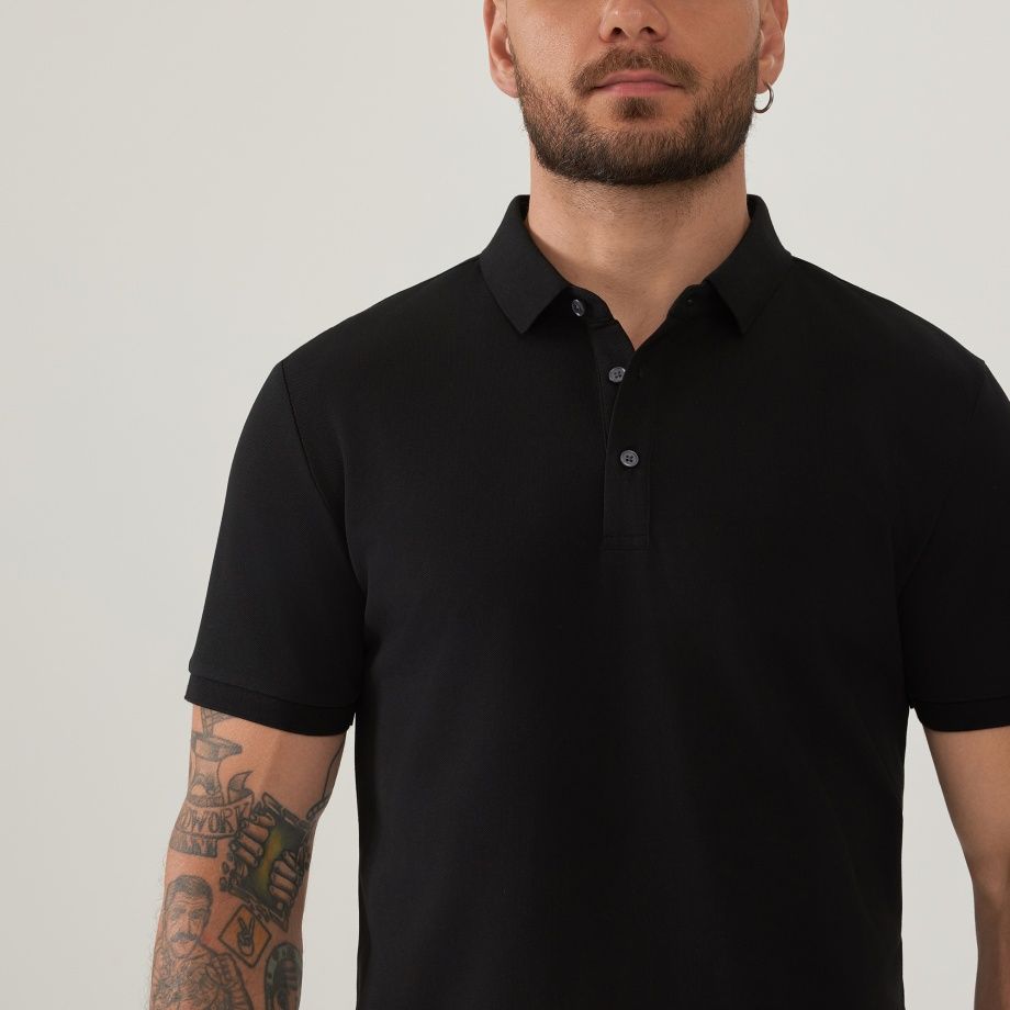 Поло COTTON BLACK